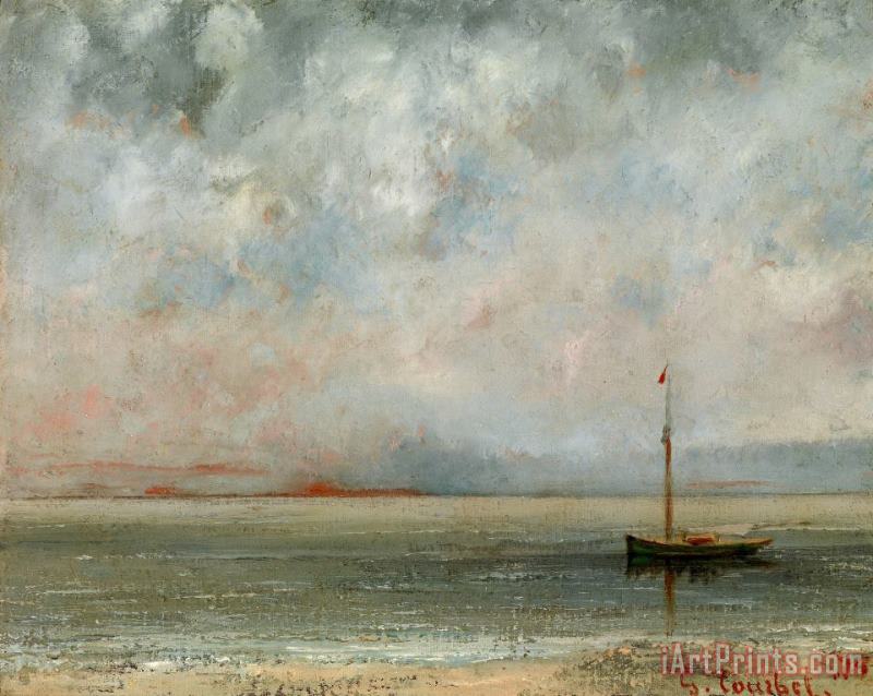 Gustave Courbet Clouds Over Lake Geneva Art Painting