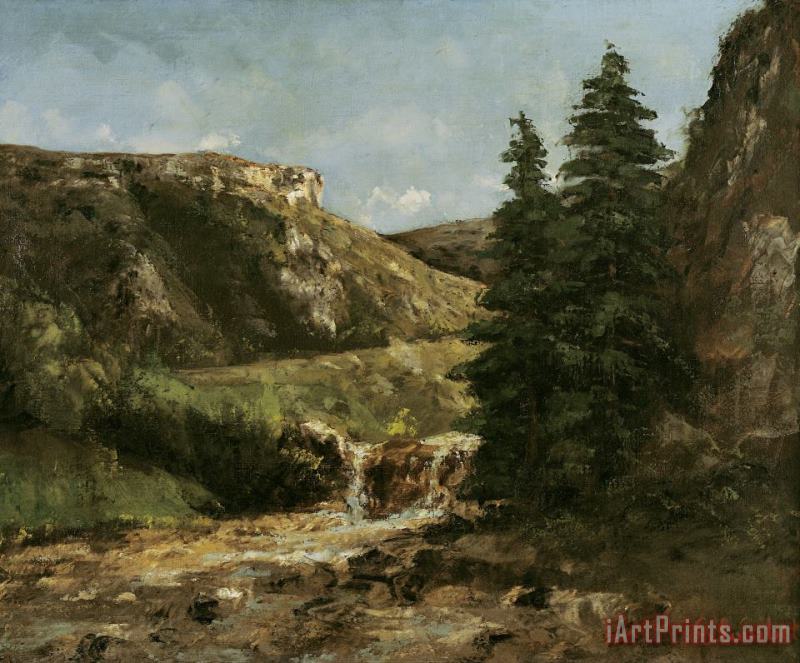 Landscape near Ornans painting - Gustave Courbet Landscape near Ornans Art Print