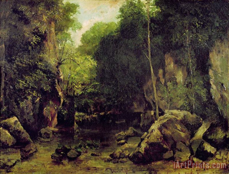 Gustave Courbet Le Puits Noir, Doubs Art Painting