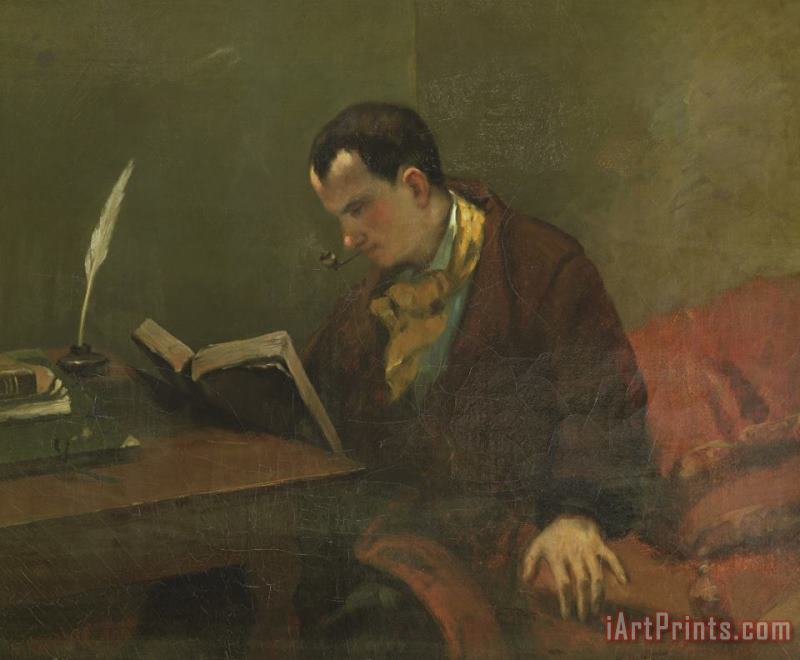 Gustave Courbet Portrait of Charles Baudelaire (1821 67) Art Print
