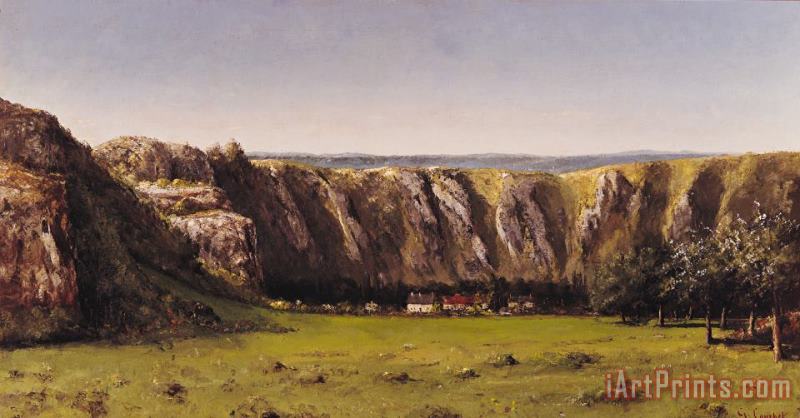 Gustave Courbet Rocky Landscape Near Flagey Art Print