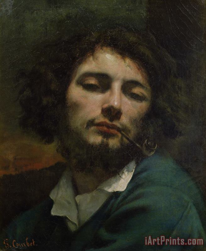 Gustave Courbet Self Portrait Or, The Man with a Pipe Art Print
