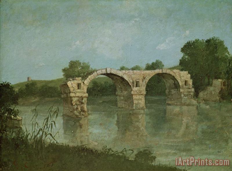 Gustave Courbet The Bridge at Ambrussum Art Print