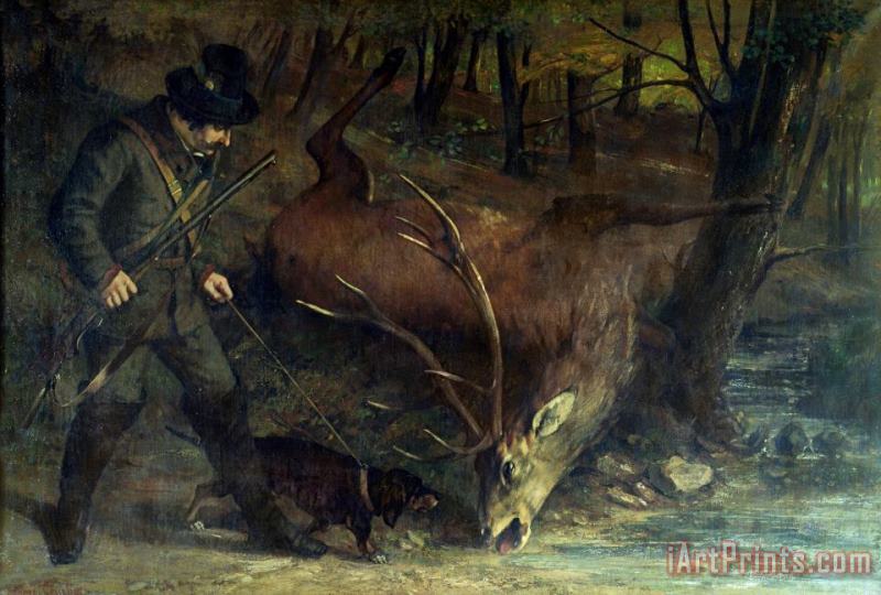 Gustave Courbet The Death of The Stag Art Print