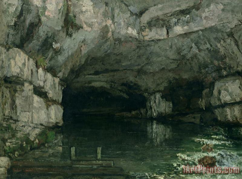 Gustave Courbet The Grotto of the Loue Art Painting