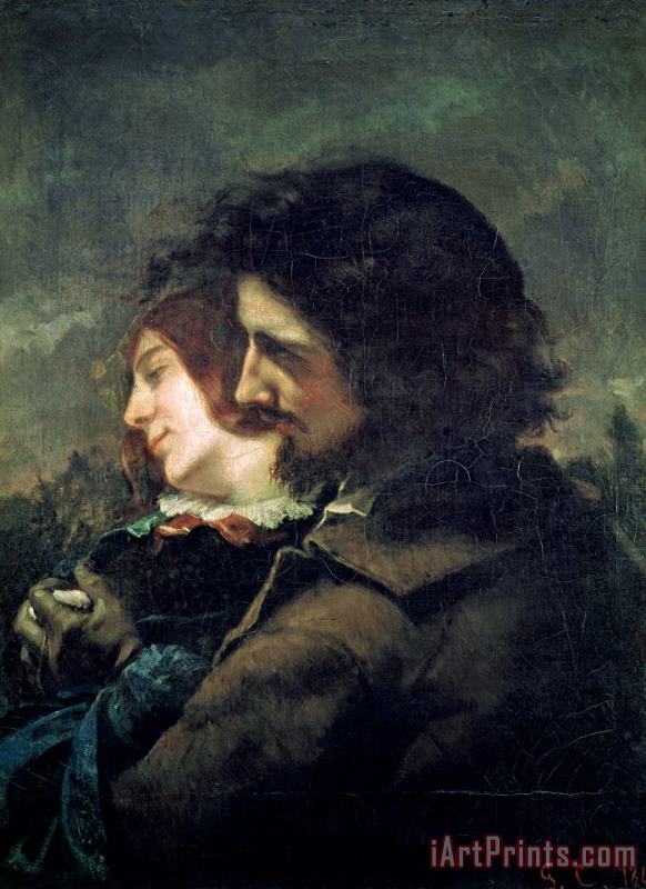 Gustave Courbet The Happy Lovers Art Painting