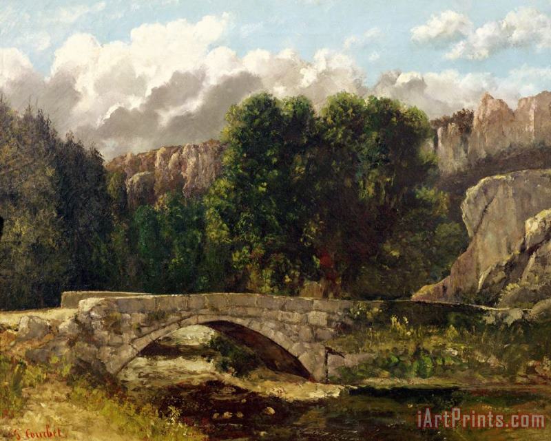 The Pont De Fleurie, Switzerland painting - Gustave Courbet The Pont De Fleurie, Switzerland Art Print