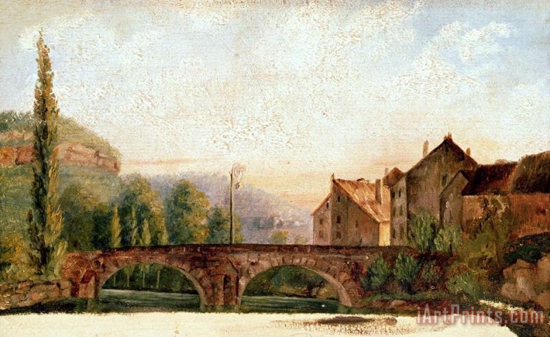 Gustave Courbet The Pont De Nahin at Ornans Art Print
