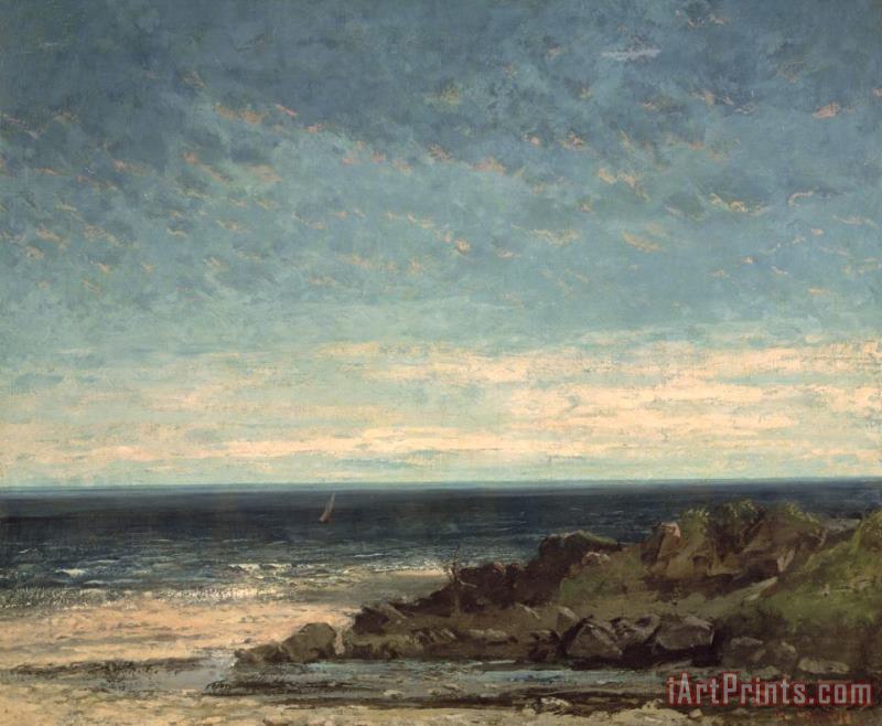 The Sea painting - Gustave Courbet The Sea Art Print