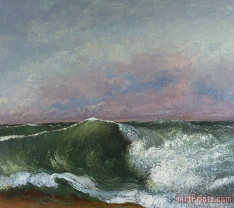The Wave painting - Gustave Courbet The Wave Art Print