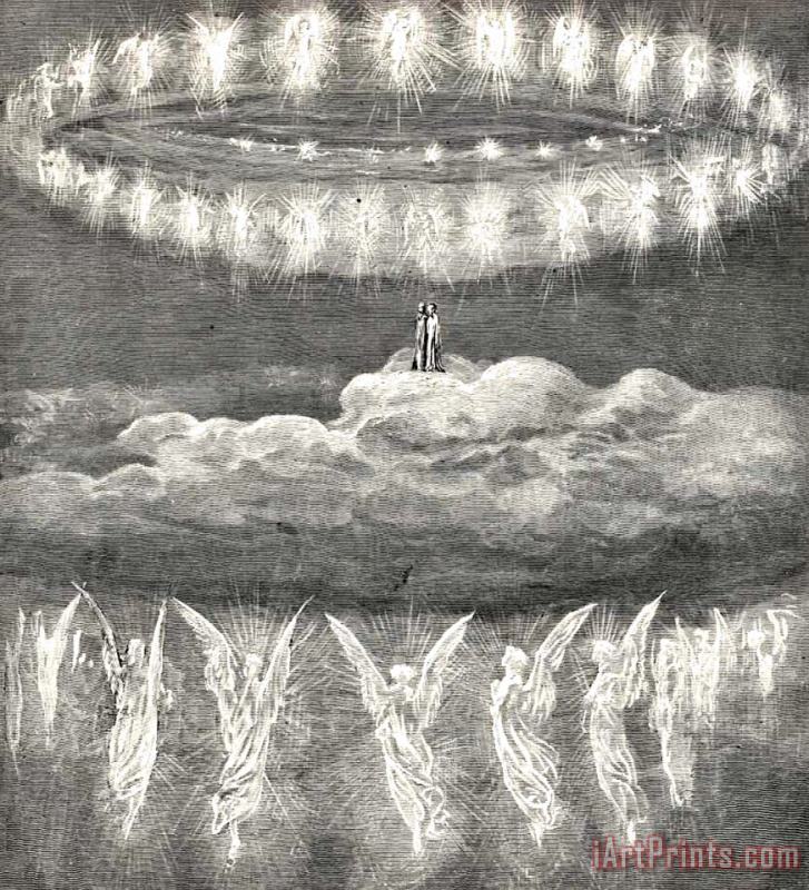Gustave Dore Angels Dante's Paradise Illustration Art Painting