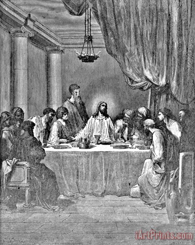 Gustave Dore Last Supper Biblical Illustration Art Painting