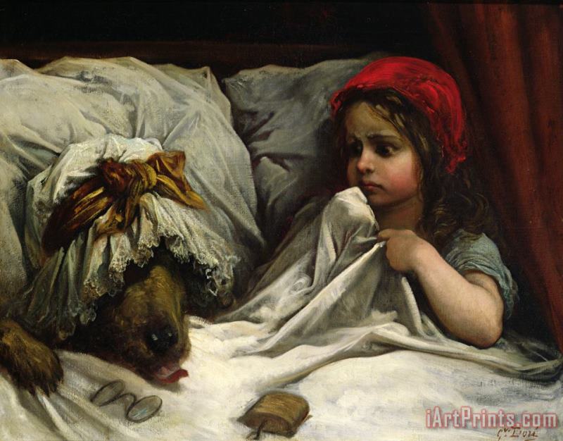 Little Red Riding Hood painting - Gustave Dore Little Red Riding Hood Art Print