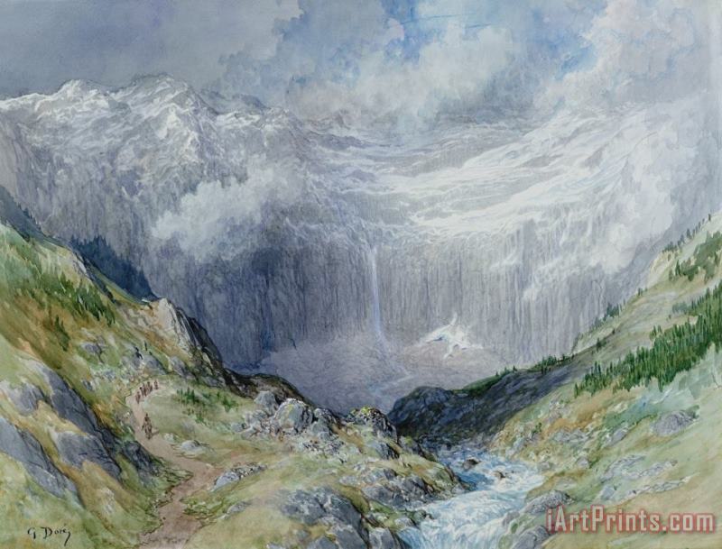 The Cirque at Gavarnie painting - Gustave Dore The Cirque at Gavarnie Art Print