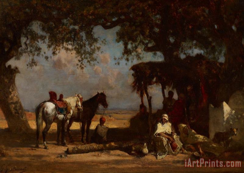 Gustave Guillaumet An Arab Encampment Art Print
