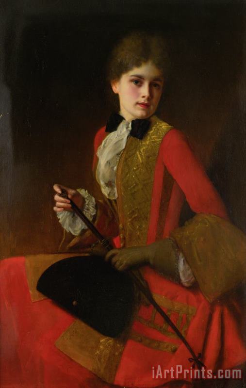 Girl in a Riding Habit painting - Gustave Jean Jacquet Girl in a Riding Habit Art Print