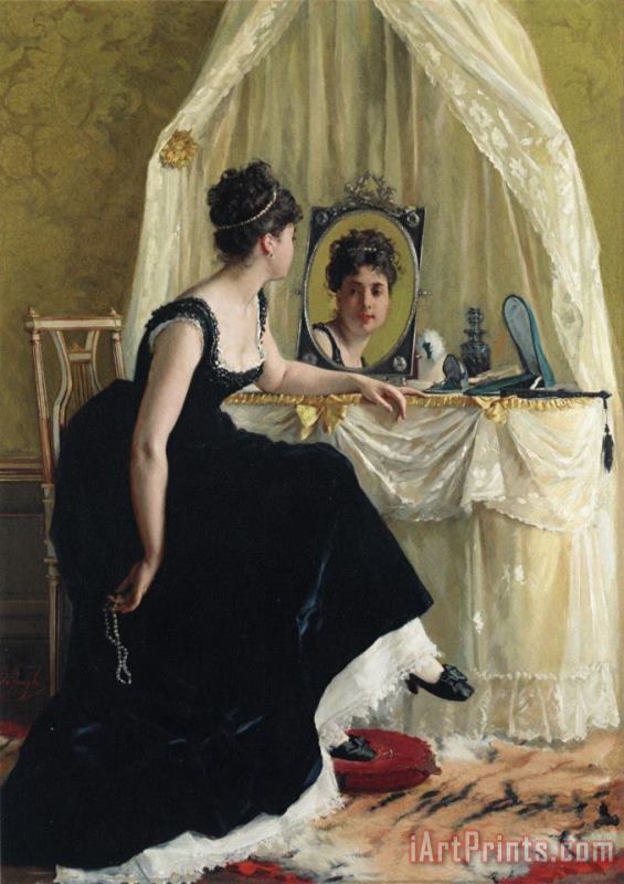 Gustave Leonhard De Jonghe Vanity Art Painting