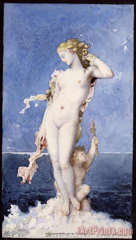 Aphrodite painting - Gustave Moreau Aphrodite Art Print
