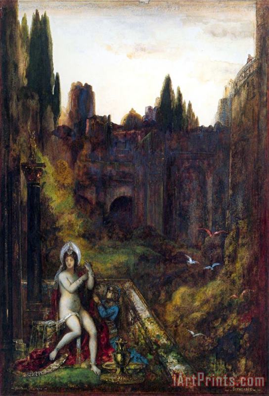 Bathsheba painting - Gustave Moreau Bathsheba Art Print