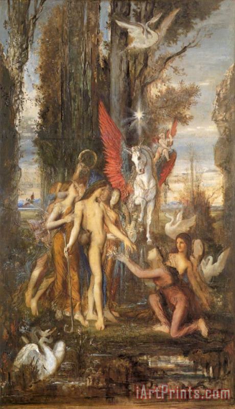 Hesiod And The Muses painting - Gustave Moreau Hesiod And The Muses Art Print