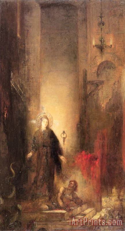Saint Margaret painting - Gustave Moreau Saint Margaret Art Print