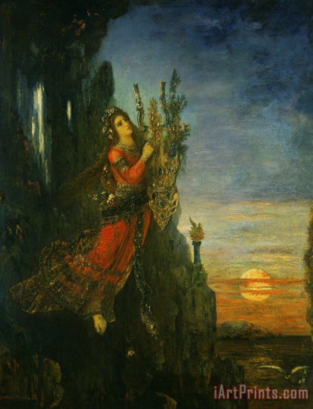 Gustave Moreau Sappho Se Jettant De Sumet De La Roche De Leucade Art Painting