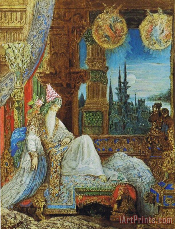 The Dream Haunting The Mogul painting - Gustave Moreau The Dream Haunting The Mogul Art Print