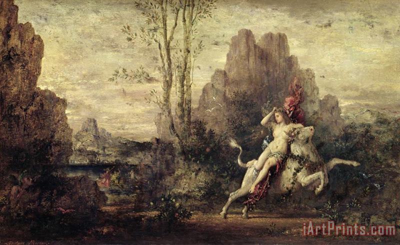 The Rape Of Europa painting - Gustave Moreau The Rape Of Europa Art Print