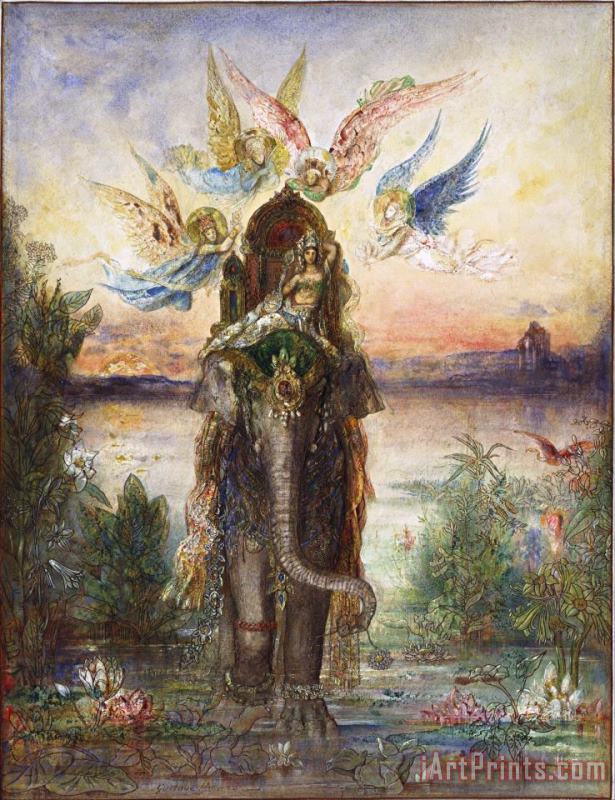 Gustave Moreau The Sacred Elephant (peri) Art Print