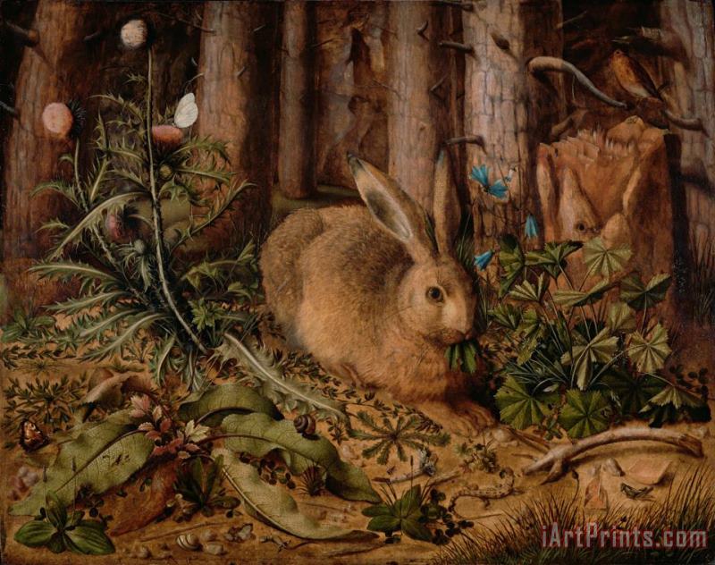 Hans Hoffmann A Hare in The Forest Art Painting