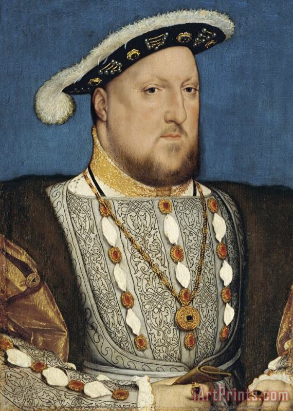Portrait Of Henry Viii King Of England painting - Hans Holbein the Younger Portrait Of Henry Viii King Of England Art Print