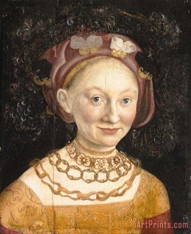 Hans Krell Portrait of Princess Emilia of Saxony Art Print