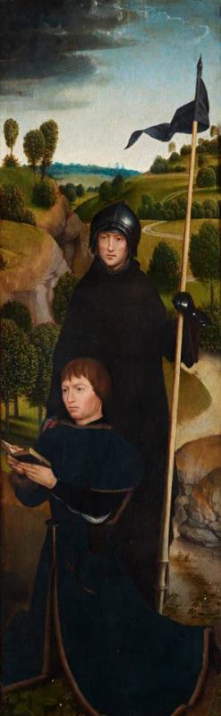 Hans Memling Young Man at Prayer with St. William of Maleval Art Painting