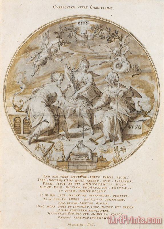 Hans von Aachen Curriculum Vitae Christianae Art Print