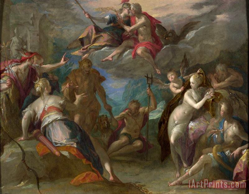 Hans von Aachen The Amazement of The Gods Art Painting