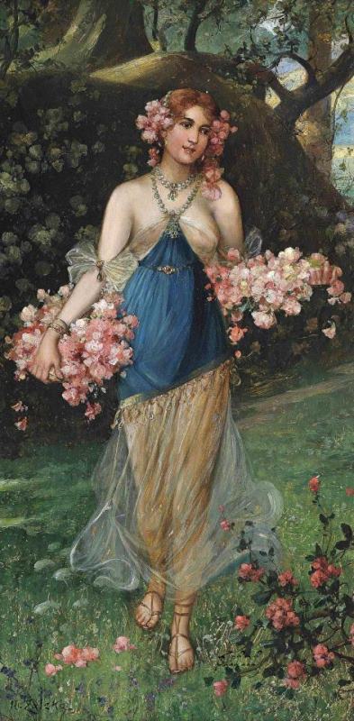The Maidens of Spring painting - Hans Zatzka The Maidens of Spring Art Print
