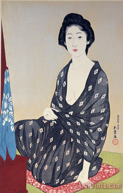 Natsugoromo No Onna (woman in a Summer Garment) painting - Hashiguchi Goy Natsugoromo No Onna (woman in a Summer Garment) Art Print