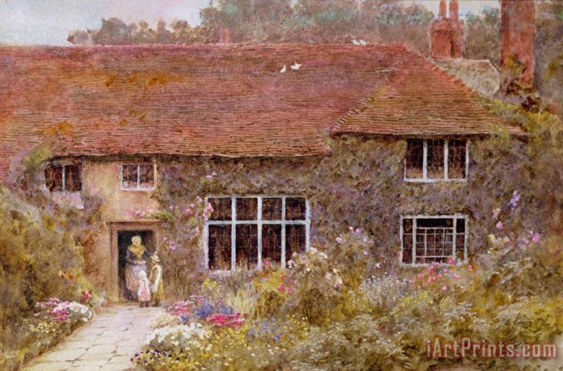 Helen Allingham A Surrey Cottage Art Painting