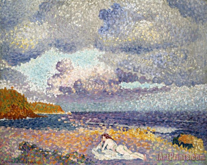 After The Storm (the Bather) painting - Henri-Edmond Cross After The Storm (the Bather) Art Print