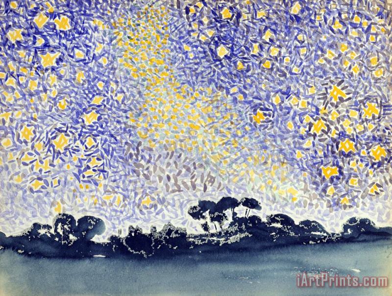 Henri-Edmond Cross Landscape with Stars Art Print