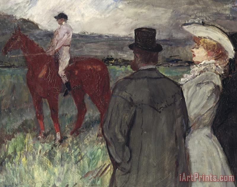 At The Racecourse painting - Henri de Toulouse-Lautrec At The Racecourse Art Print