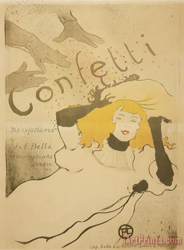 Henri de Toulouse-Lautrec Confetti Art Print