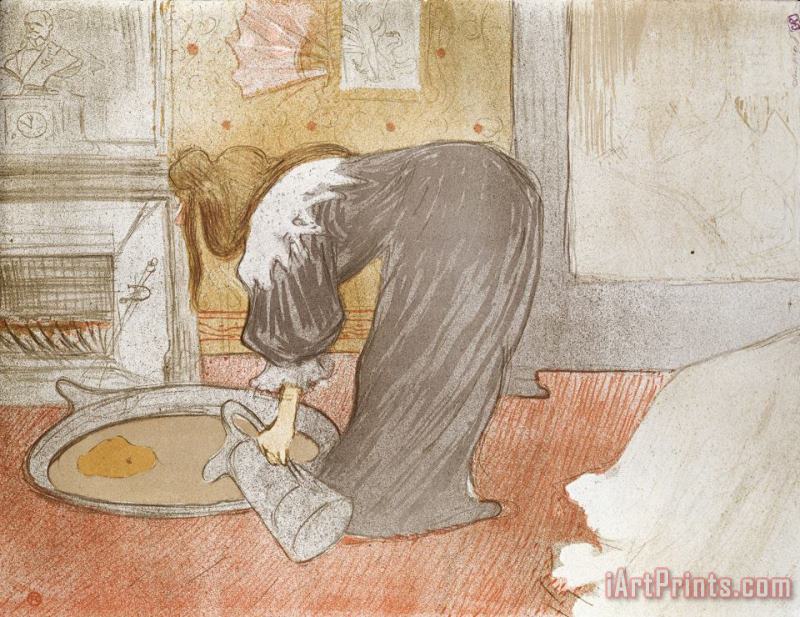 Henri de Toulouse-Lautrec Femme Au Tu (woman with Washtub) Art Painting