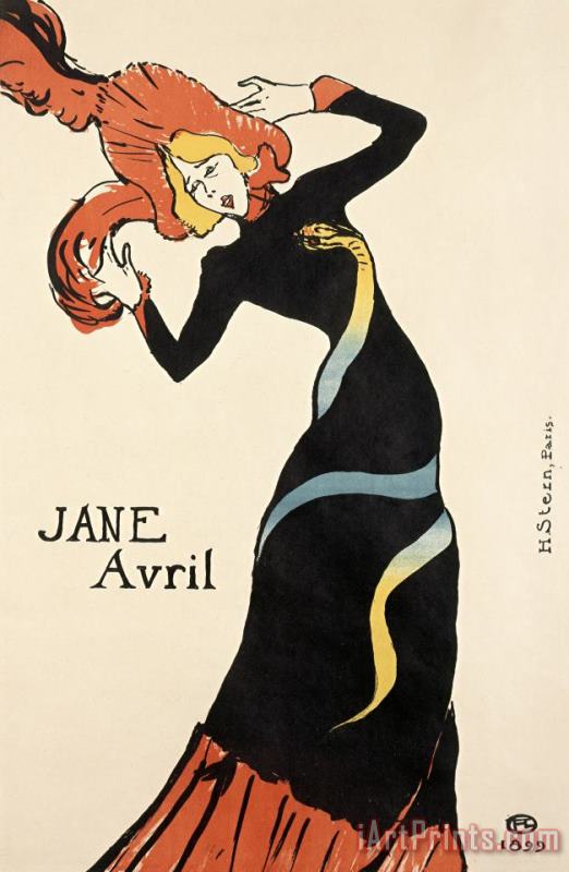 Jane Avril painting - Henri de Toulouse-Lautrec Jane Avril Art Print