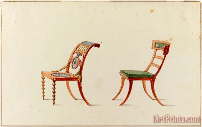 Chairs (2) painting - Henri Jacob Chairs (2) Art Print