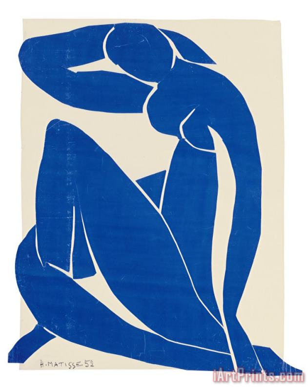 Blue Nude 1952 painting - Henri Matisse Blue Nude 1952 Art Print