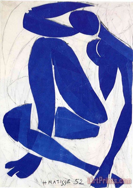 Blue Nude Iv 1952 painting - Henri Matisse Blue Nude Iv 1952 Art Print