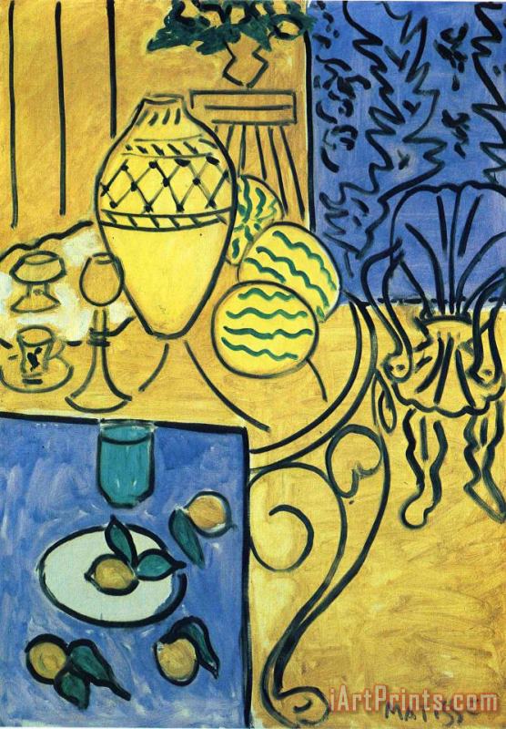 Henri Matisse Interior in Yellow 1946 Art Print