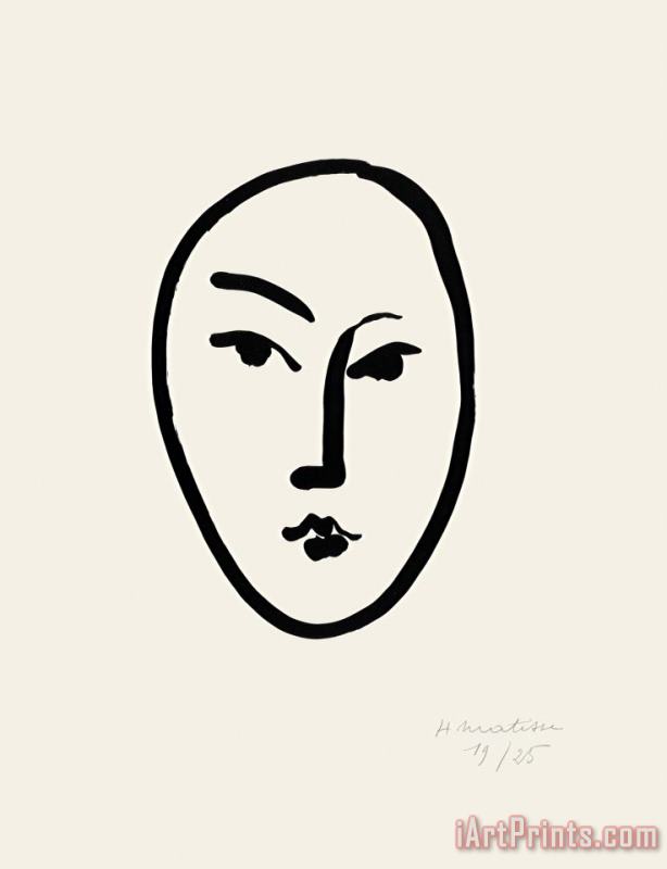 Henri Matisse Large Mask (grande Masque) Art Painting