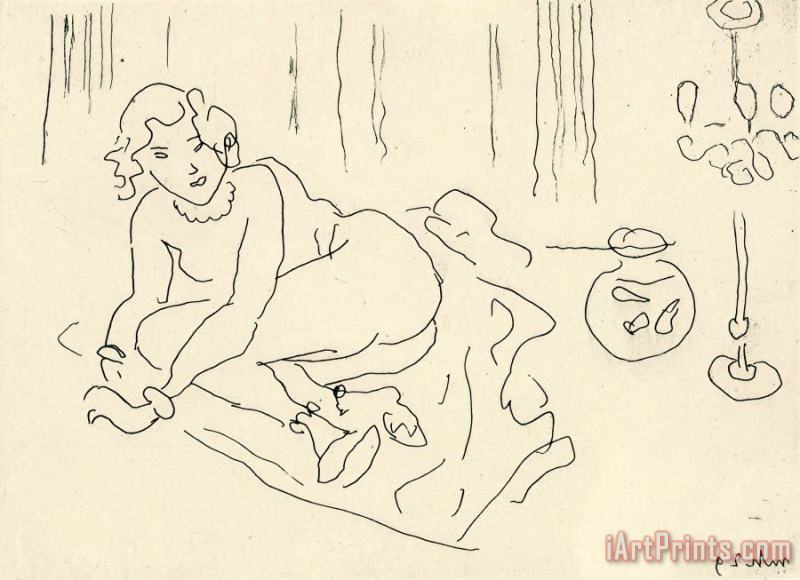 Henri Matisse Nu Couche, Interieur a La Lampe Venitienne, 1929 Art Print